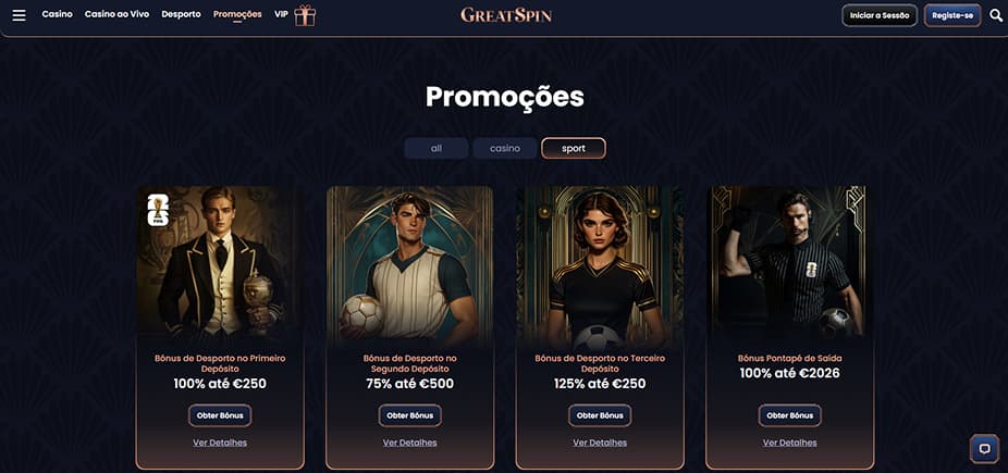 GreatSpin variedade de bónus